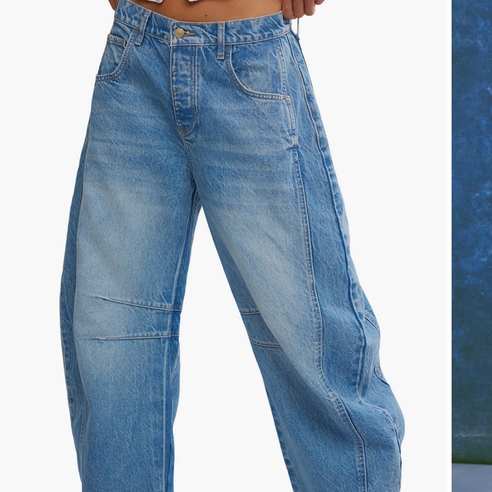 We the free mid rise barrel leg Free People Jeans
